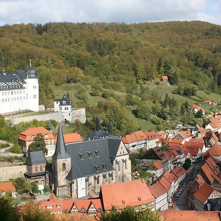 Hotel Garni Weisses Ross Stolberg (Harz) Exterior foto